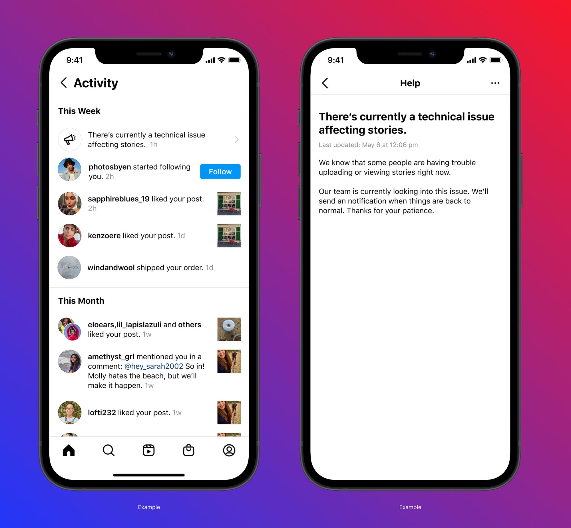 Imagem relacionada a Instagram testa notificações para avisar sobre falhas no serviço