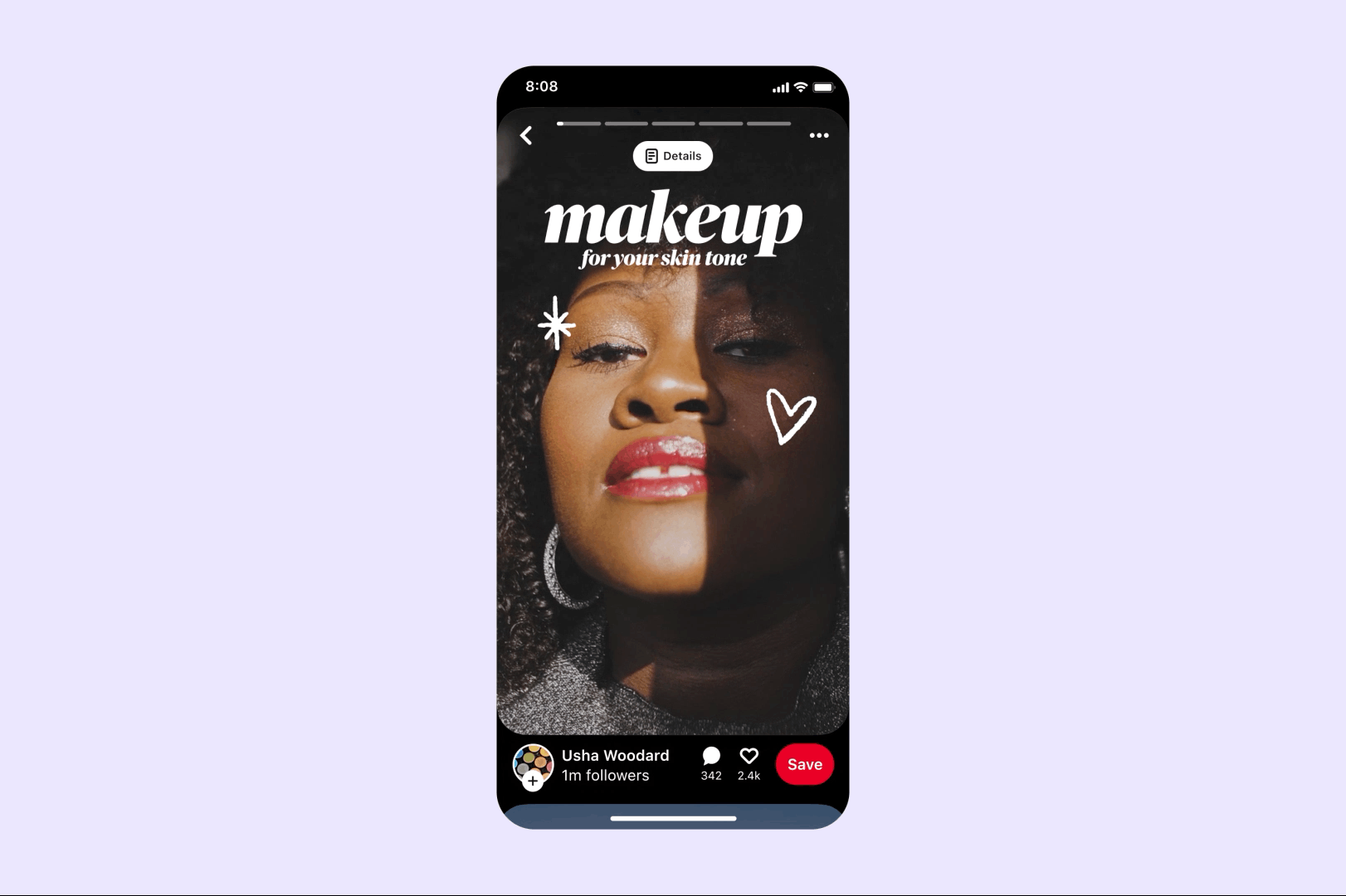 Imagem relacionada a Pinterest redesenha app para parecer mais com o TikTok