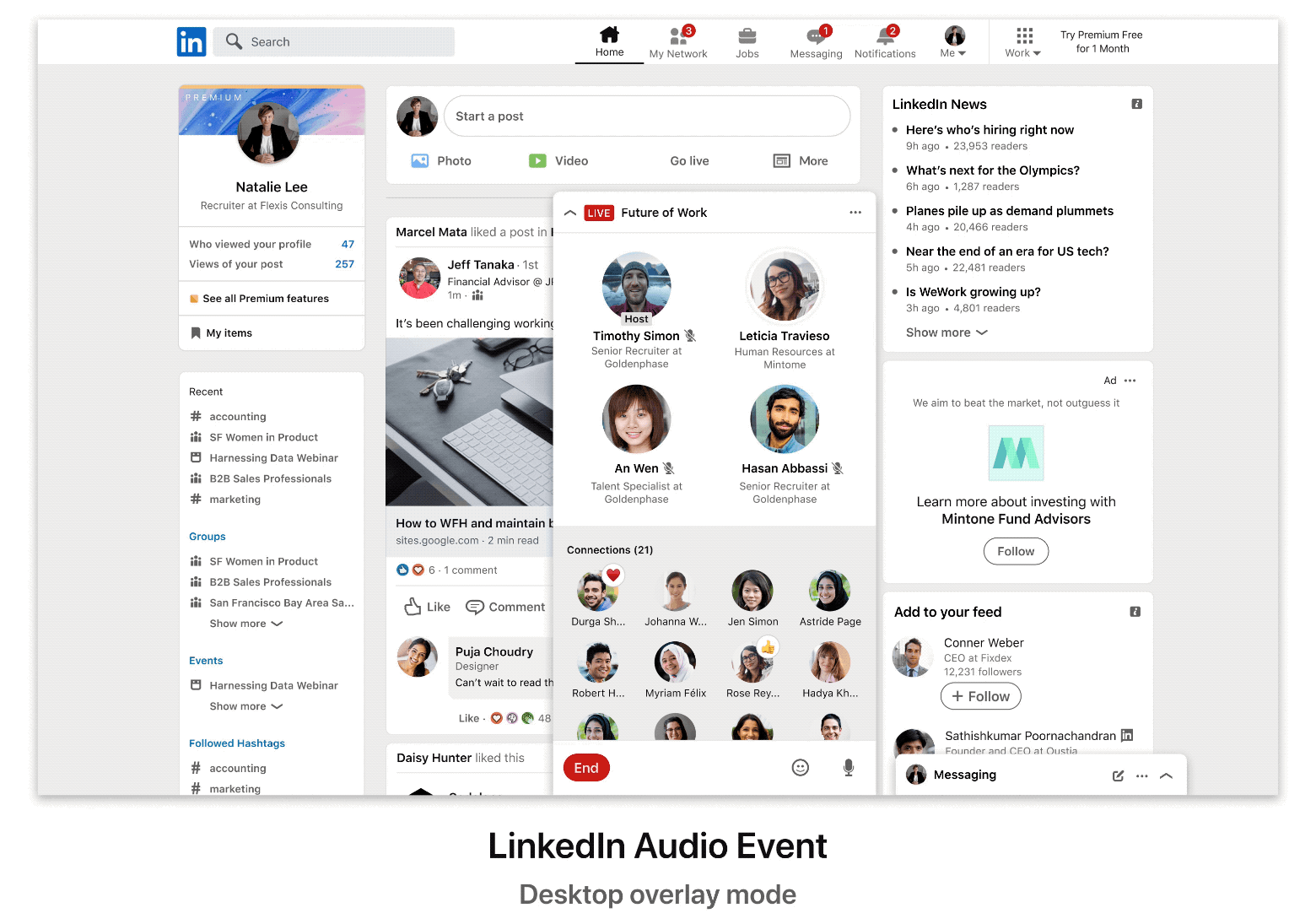 Imagem relacionada a LinkedIn terá eventos de áudio no estilo Clubhouse