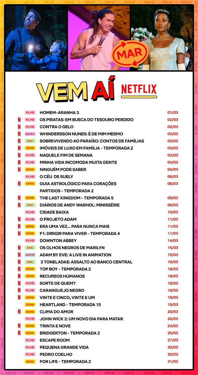 Imagem relacionada a O que vem aí na Netflix em Março de 2022