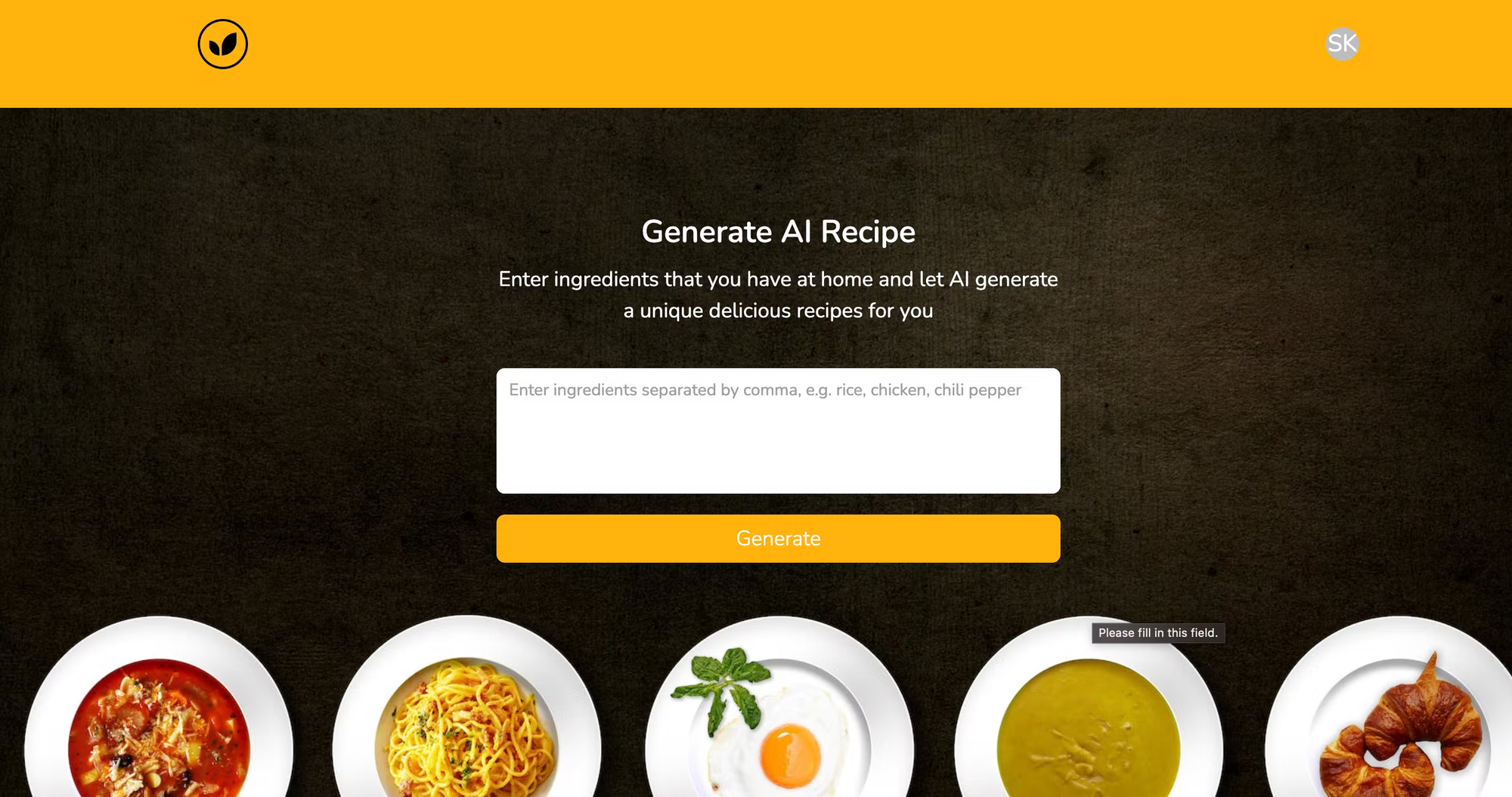 Imagem relacionada a Este site gera uma receita para os ingredientes que você tem