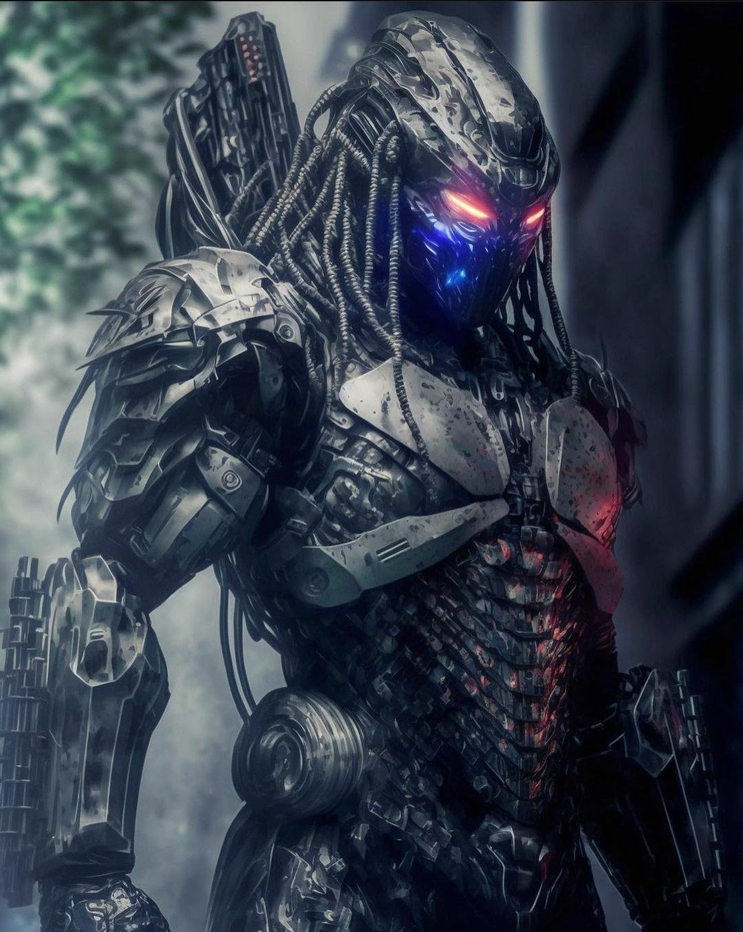 Imagem relacionada a Artista recria Predador com design mais tecnológico
