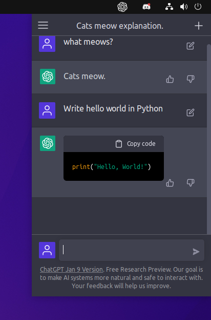 Imagem relacionada a Gnome extension integra o ChatGPT ao desktop Linux