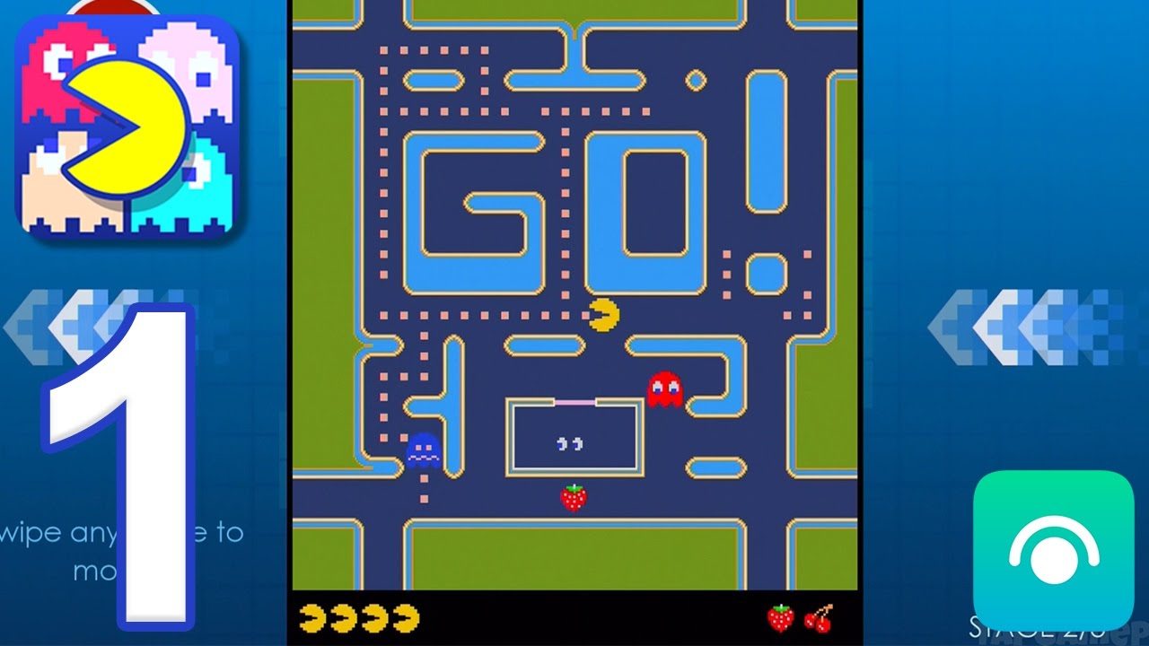 PAC-MAN - Gameplay Walkthrough Part 1 - Mazes: Free, Zoo, Cheese (iOS, Android)