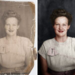 Imagem relacionada a Vídeo mostra restauração e colorização de uma foto velha