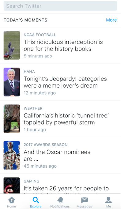 Imagem relacionada a Twitter lança aba Explorar para reunir conteúdo relevante