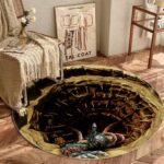 Imagem relacionada a Tapete de ilusão de ótica recria Boba Fett escapando do poço de Sarlacc