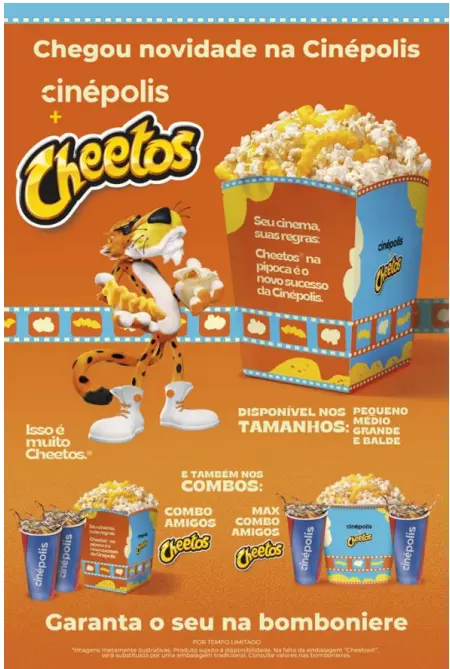 Imagem relacionada a Cinépolis e Cheetos se unem para uma experiência cinematográfica irresistível